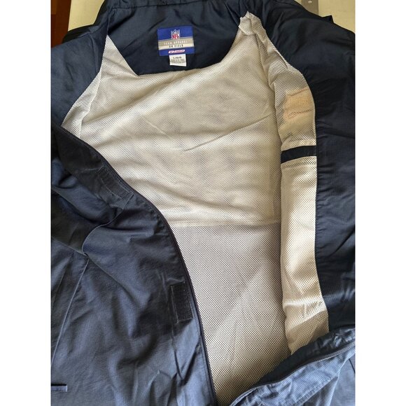 Reebok NFL On Field Super Bowl Team Apparel Jacket L Navy Blue - Picture 6 of 7
